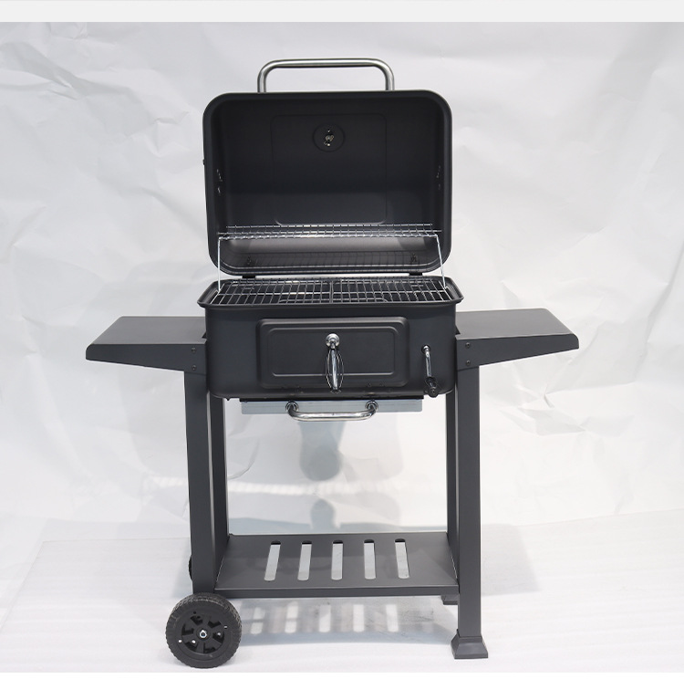 Horno de barbacoa estadounidense transfronterizo patio al aire libre humeado de carbón horno de barbacoa parrilla de barbacoa grande horno de barbacoa móvil horno