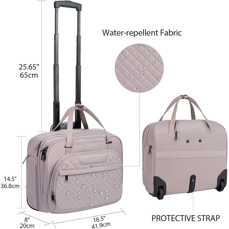 Cross-Border Travel Rolling Laptop Bag with Wheels, Trolley Briefcase, Carry-On Trolley Case, Airline Case