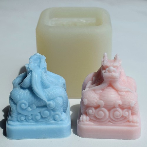 DIY Seal Epoxy Mold, Dragon-Headed Imperial Seal, Aroma Wax Candle Mold, Handmade Decorative Item, Jade Sculpture Silicone Mold