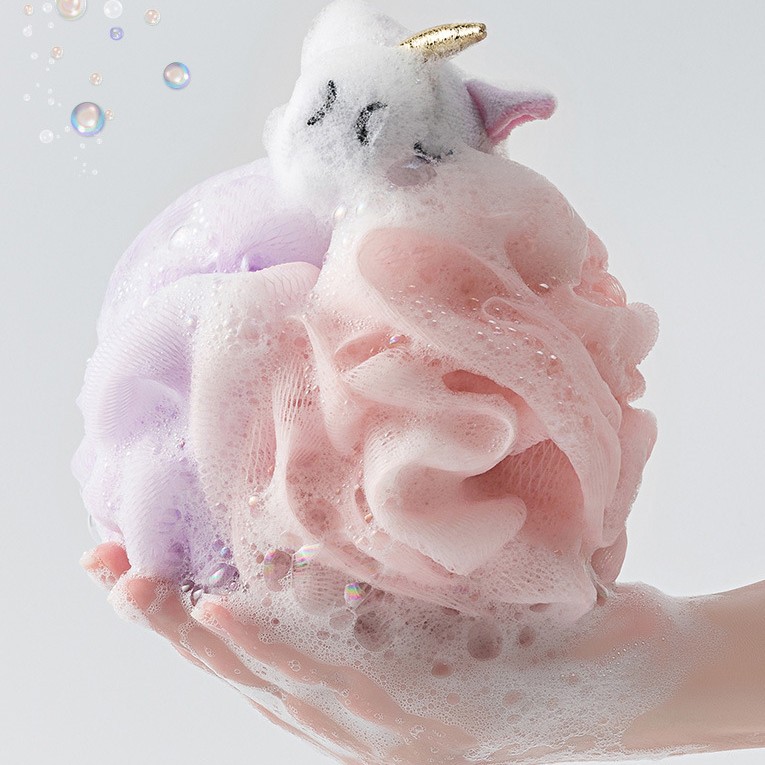 INS estilo Flamingo Flor de baño de dibujos animados lindo Bola de baño para niños Corazón de niña Bola de baño de flores de baño Bola de baño