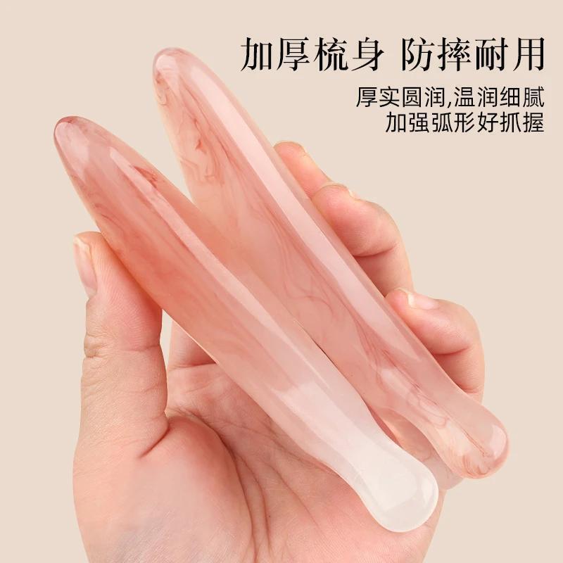 マッサージ櫛の頭の経絡櫛は鼻器の目の顔の経絡樹脂の小さい怪獣を押して櫛をマッサージします。|undefined