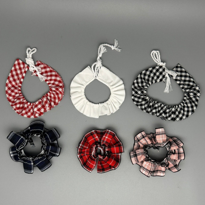 Suitable for Kt Cat Plaid Skirt Cotton Doll Labubu Preppy Style Skirt 13cm Doll Apron