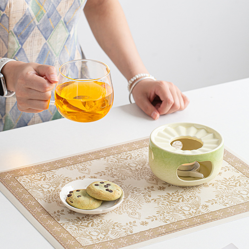 Winter Erhu Kiln Teawarmer Set with Candle Heating, Insulation, and Fragrance Enhancement, Open Flame for Roasting Oranges and Brewing Tea