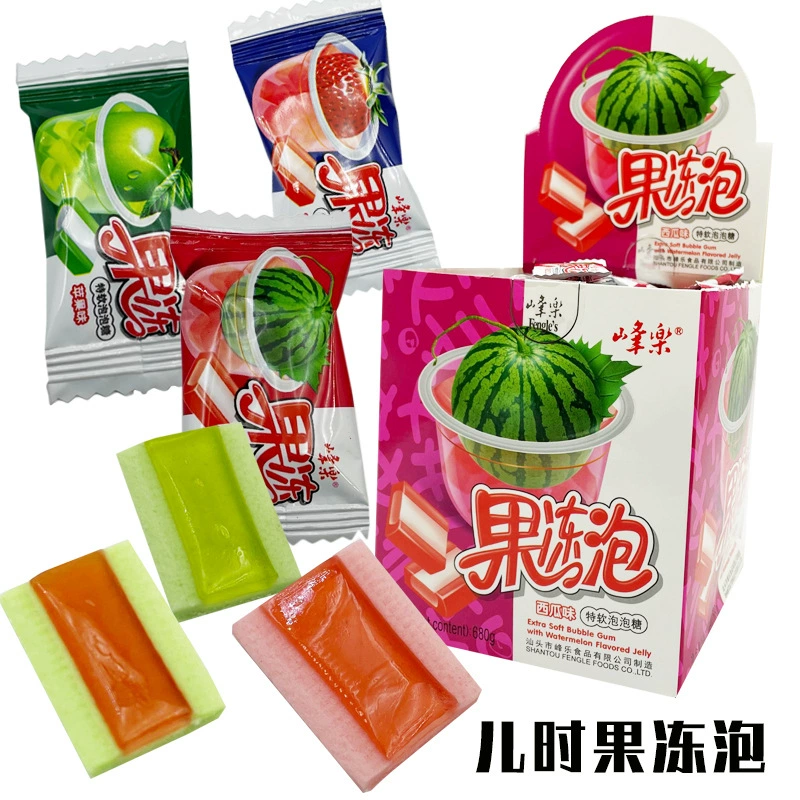 Чистые красные детские воспоминания после 8090 Ностальгическое арбузное желе Супер мягкая жевательная резинка Вкусные детские забавные закуски