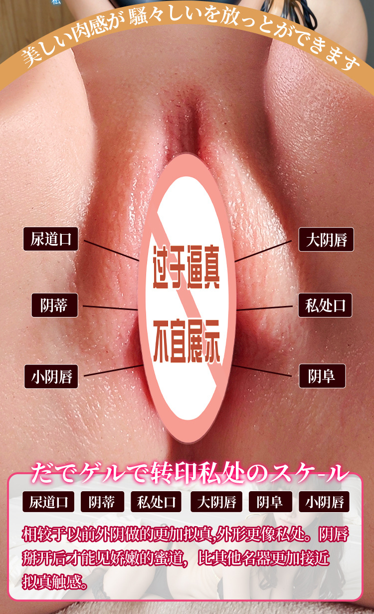 Jiuai Liquid Silicone Hip Masturbator for Men, Manual Stress-Relief Adult Toy, Skin Tone — detail image 15
