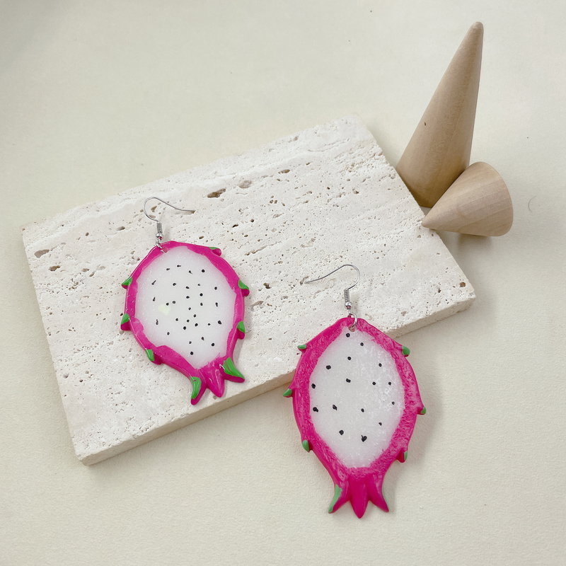 Personality Simulation Dragon Fruit Fashion Fruit Earrings display picture 3
