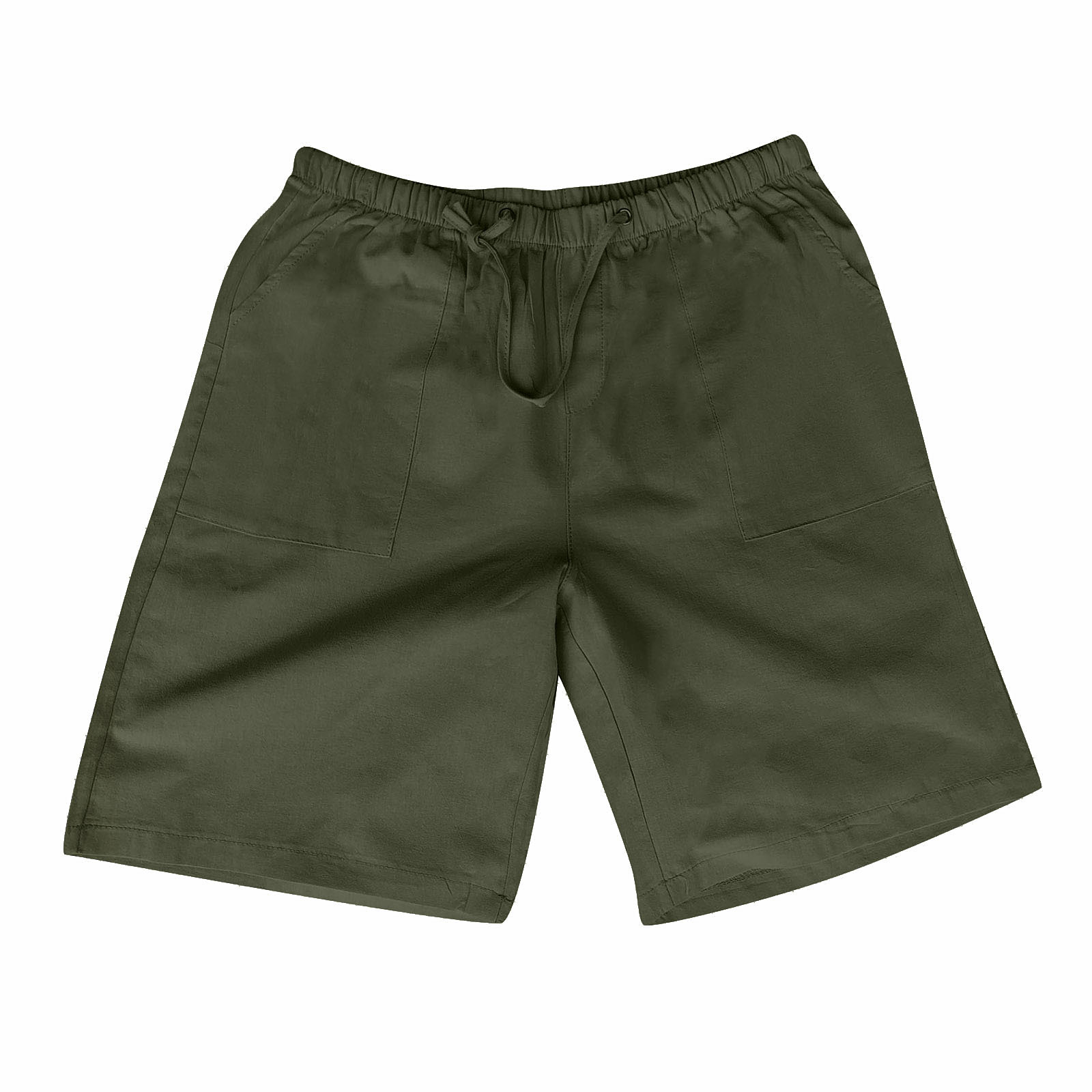 Freizeitshorts aus Leinen mit mehreren Taschen und Kordelzug für Herrenbekleidung_voghion.com
