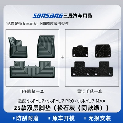 Modelə uyğun ayaqaltı and Blue Tpe Full Coverage - 25-models-of-yu7-pine-gray-tpe-double-layer-foot-pads-yu7pro-max