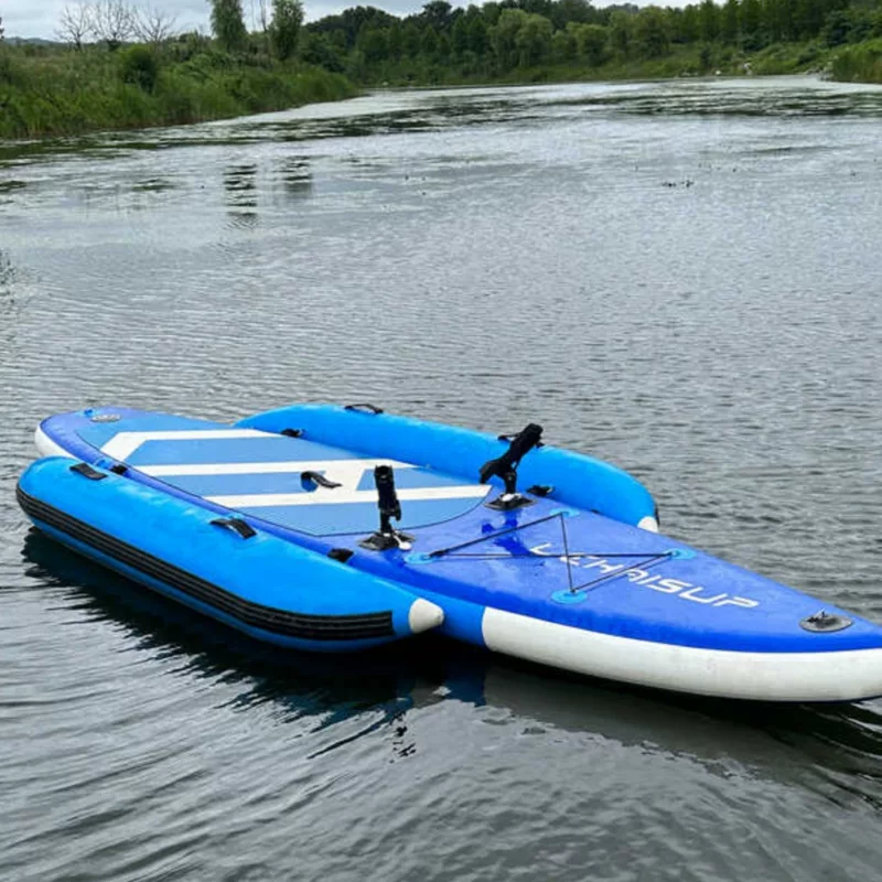 Профессиональная двуслойная надувная водная доска для рыбалки на двоих, семейный вариант