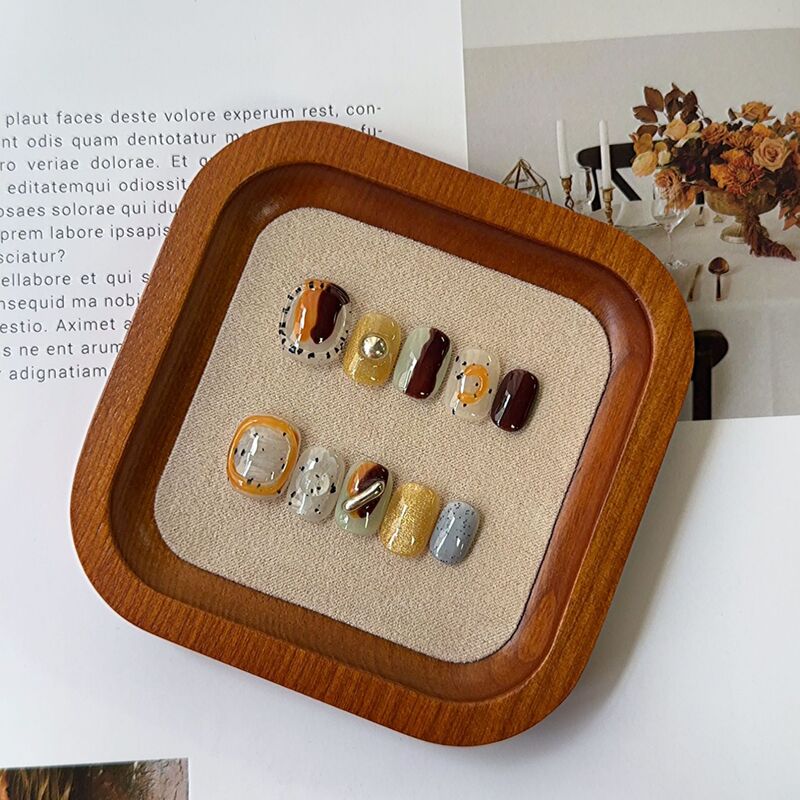 Handmade Wearable Nail Art Niche Style Hand-Painted Wearable Nail Art Short Cute Sweetheart Princess Removable Nail Art Patch