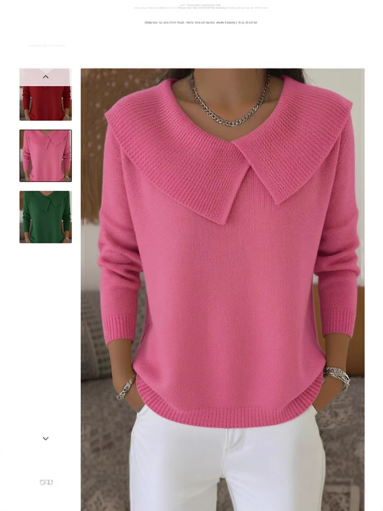 fashionable retro elegant knitted sweater