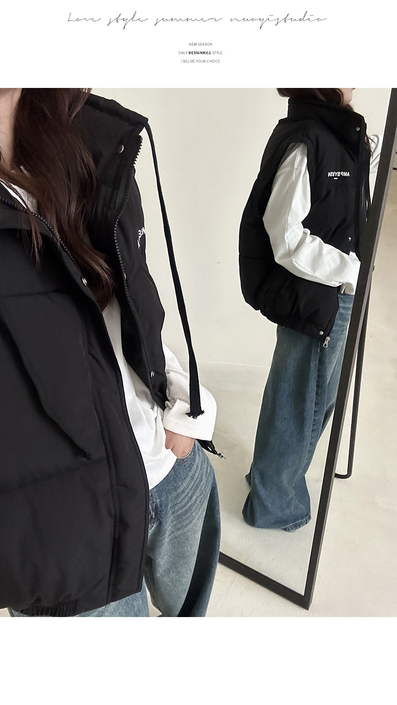 Abnehmbare Ärmel, Männer und Frauen, dickes Winterdesign, Unterhemdweste, für lässige Paare, Daunenjacke aus Baumwolle_voghion.com