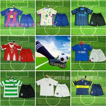 AC足球球队儿童套装巴萨国米阿森纳皇M巴黎主客场短袖训练服球衣