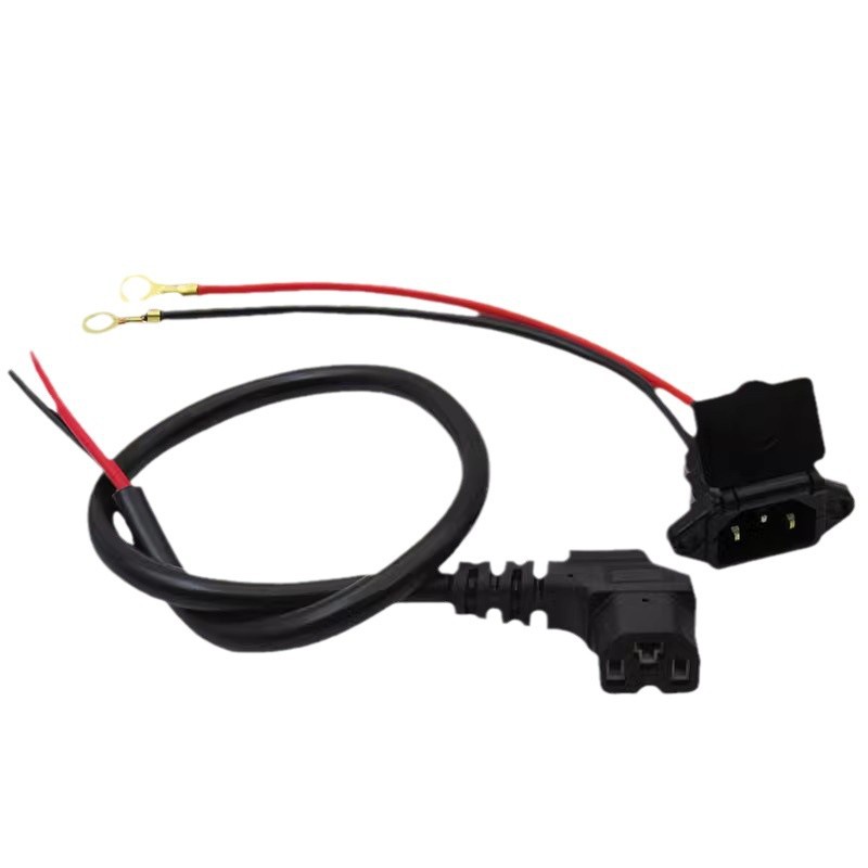 Coche eléctrico de cobre puro núcleo cable de carga 1,5/2,5/4 cuadrado alambre curvo tipo T Jack enchufe del cable de alimentación