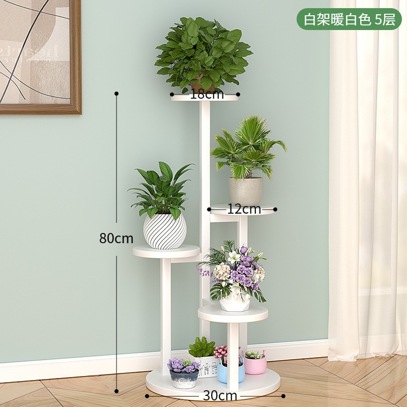 Estante de flores de hierro en la Sala de estar, estante de flores de aterrizaje en el balcón, estante de macetas de flores de Luo verde carnoso, estante de macetas de flores de Luo verde en varias capas en el Interior.