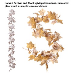 ハロウィン秋の家の装飾模擬植物カエデの葉ブドウの葉籐ホリデーパーティーカエデの葉の装飾