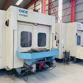 转让二手日本Okk HM60卧式加工中心主轴中心出水工作台一度一分