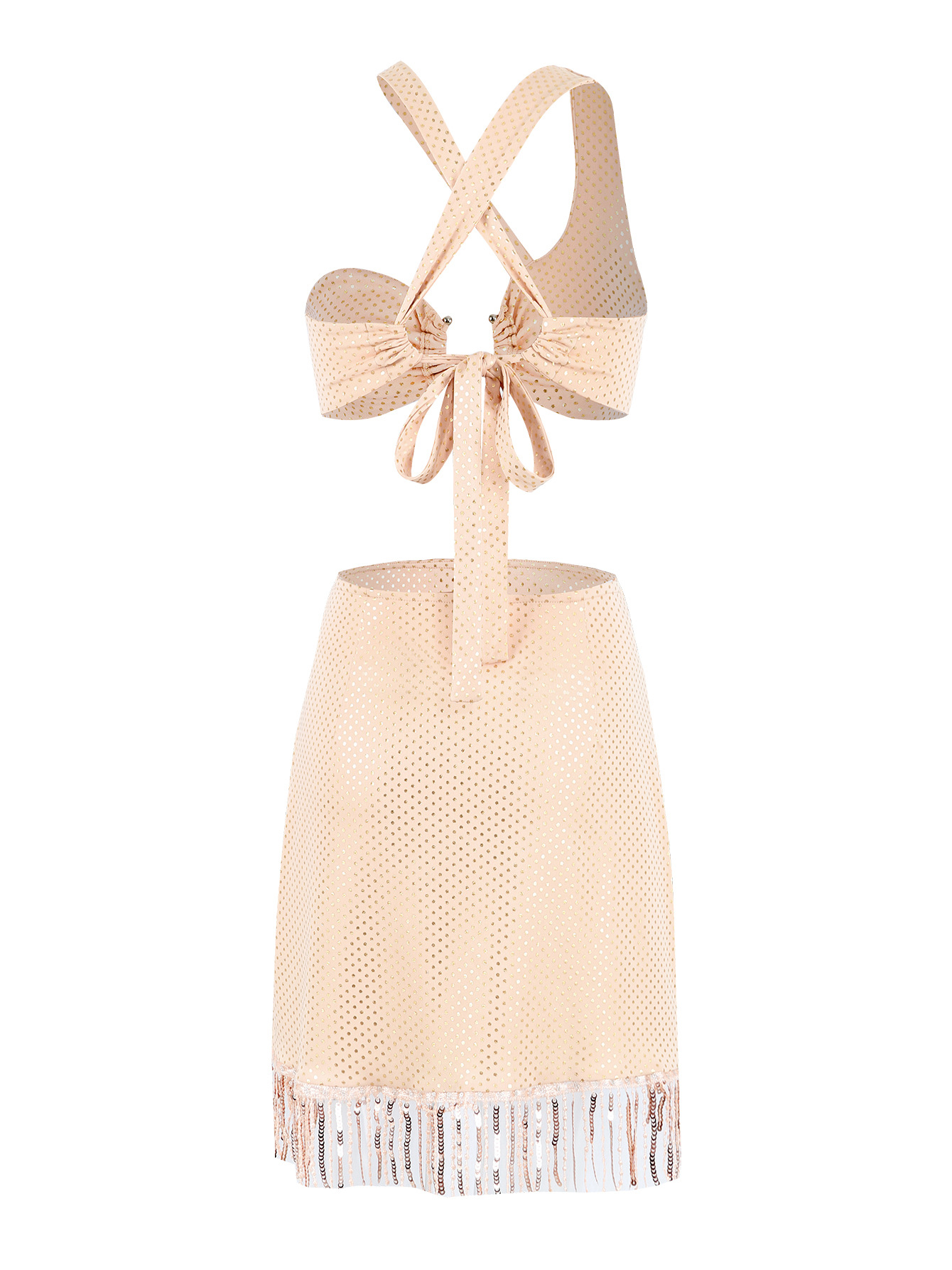 Halter Neck Neckline Daily Date Women's Sexy Round Dots Polyester Skirt Co-ord Set Skirt Sets