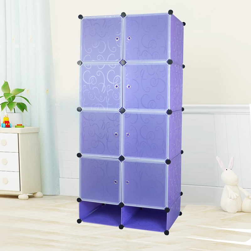 Adult combination simple plastic wardrobe, eco-friendly resin foldable assembly closet, children's and baby's clothing storage cabinet