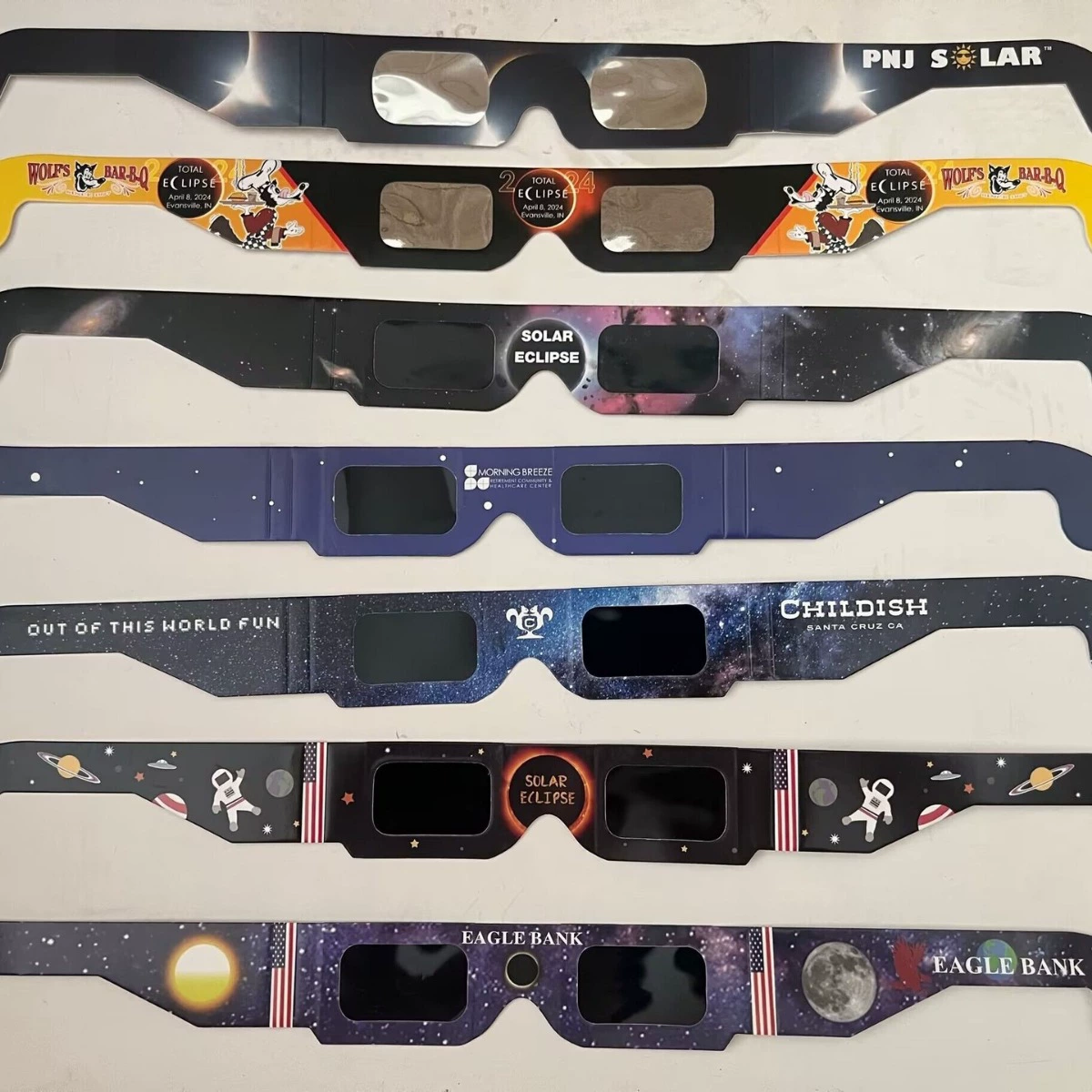 Фабрика в наличии оптом мульти-стили очки солнечного затмения очки для полного солнечного затмения кольцевые очки затмения Сертификация ISO