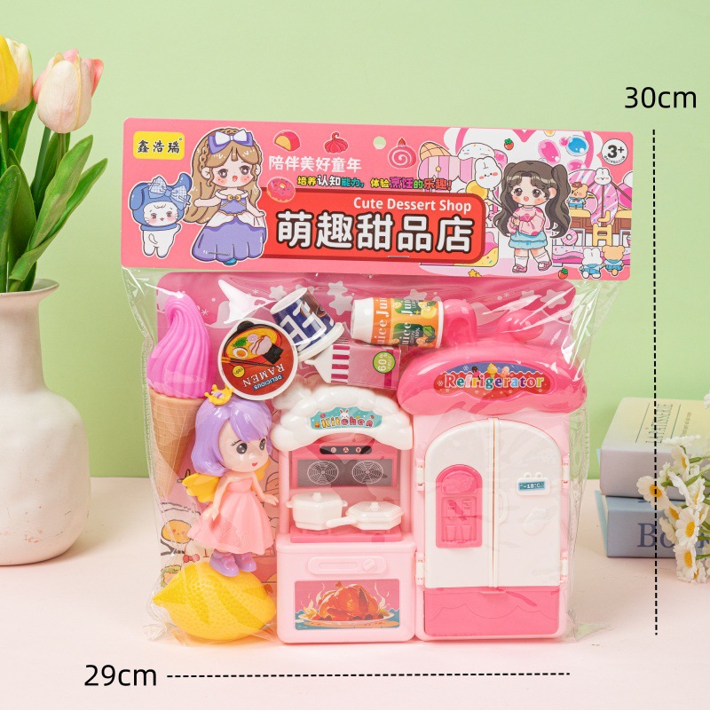 Casa de juegos para niños colección de juguetes de simulación para niños cajero juguetes cake corte fruta supermercado cajero traje
