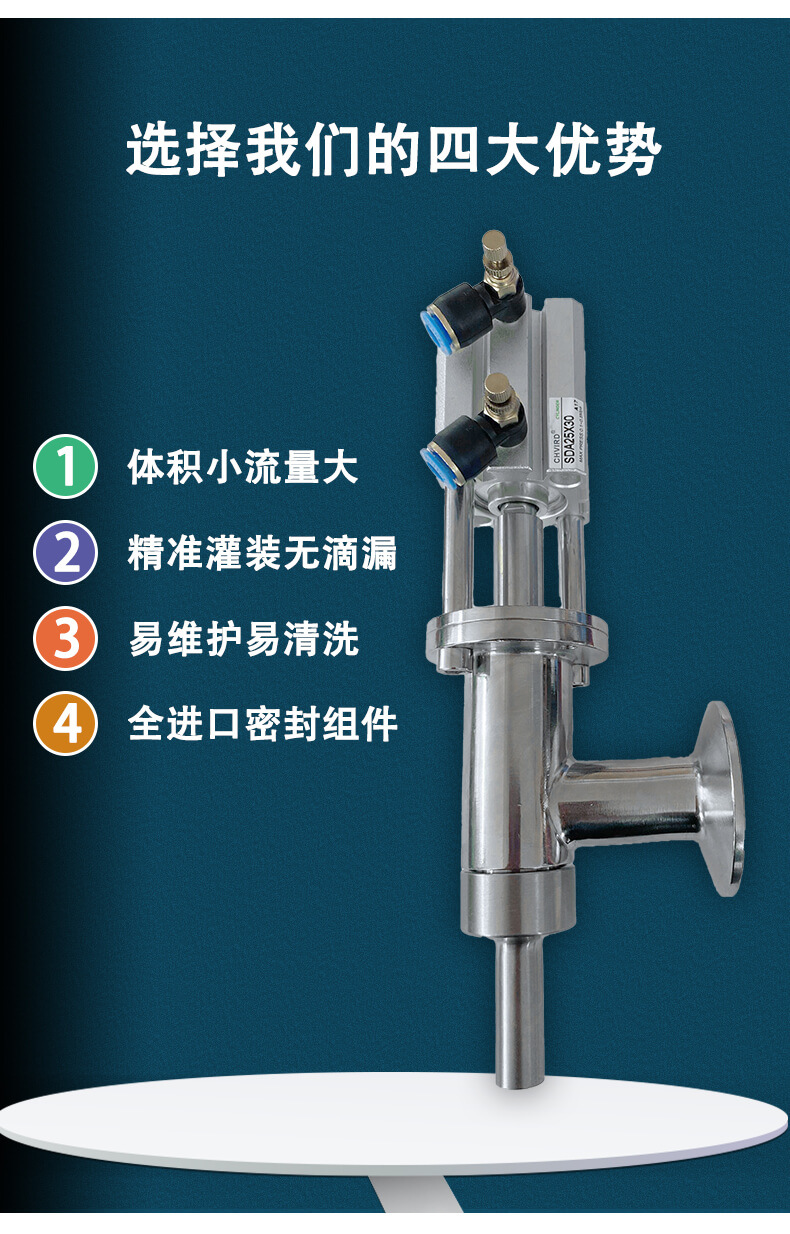 灌装机灌装总成灌装头出料阀气动灌装机配件_03