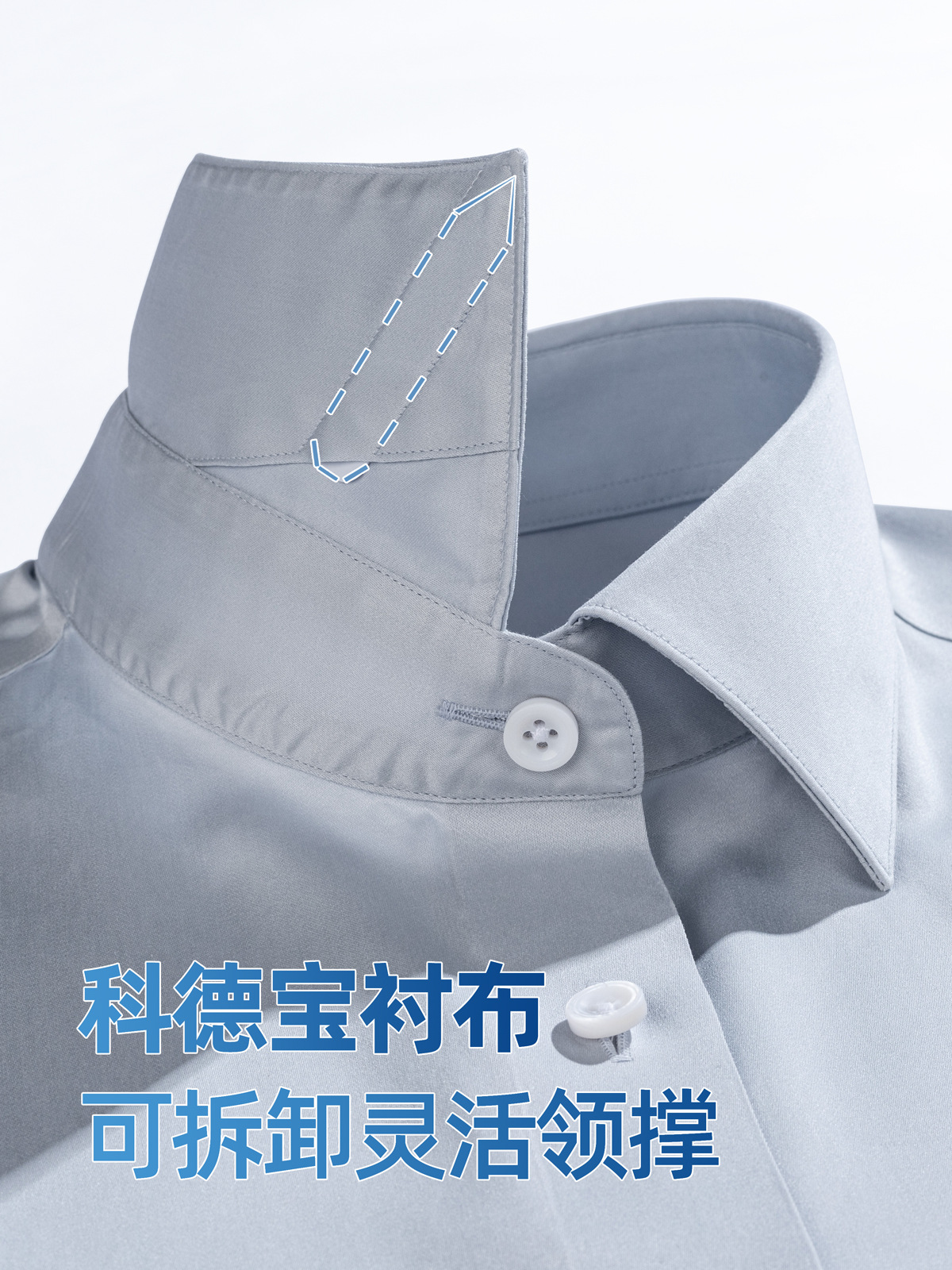 270 4 hebras de algodón gris hombre camisa de mangas cortas vestido de negocios sin planchado camisa de alta densidad de alta gama para hombres