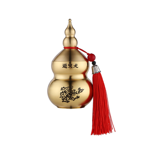 Fire dragon gourd bottle kitchen portable hollow top open lid hoist cart hanging dry position fire dragon ornaments in the northwest corner