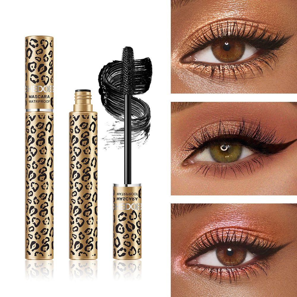 Transfronterizo exclusivo SHEDOES leopardo máscara impermeable, fácil de quitar el maquillaje, no se desvanece, estirado, curvilíneo natural, denso