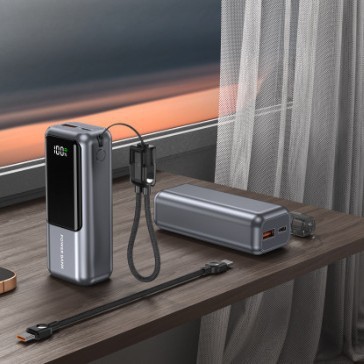 新しいコンパクトな内蔵ワイヤーパワーバンク 10000 mAh デジタルディスプレイ 22.5 W 超高速充電ポータブル電源|undefined