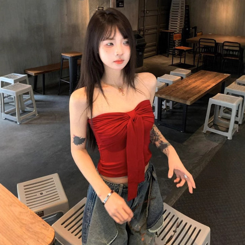 Summer Ins Pure Desire Sexy Bow Tie Strapless Top Women's Slimming Body Shaper Underwear 