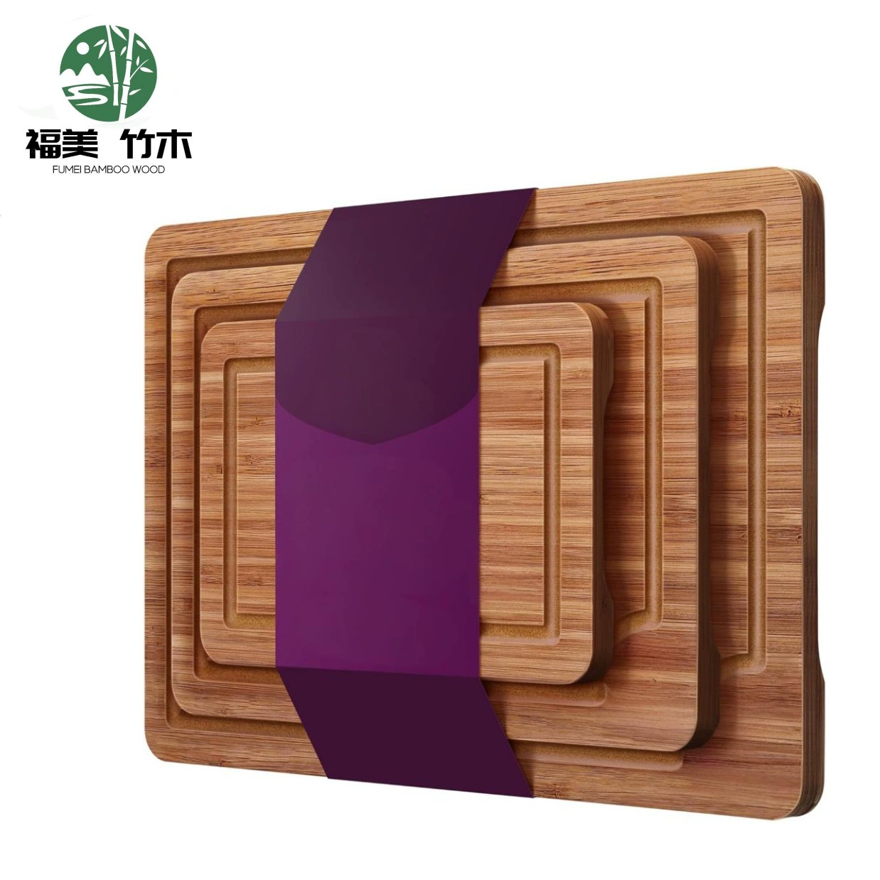 Углеродизированная разделочная доска, двусторонняя, набор из трех бамбуковых разделочных досок, бытовая разделочная доска из массива дерева для приготовления пищи, трансграничная торговля Amazon