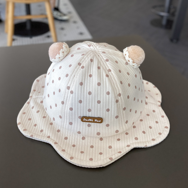 Sombrero para bebés primavera y otoño estilo coreano lindo bebé sombrero de pescador para viajar sombrero de protección solar para niñas versátil sombrero de cuenca