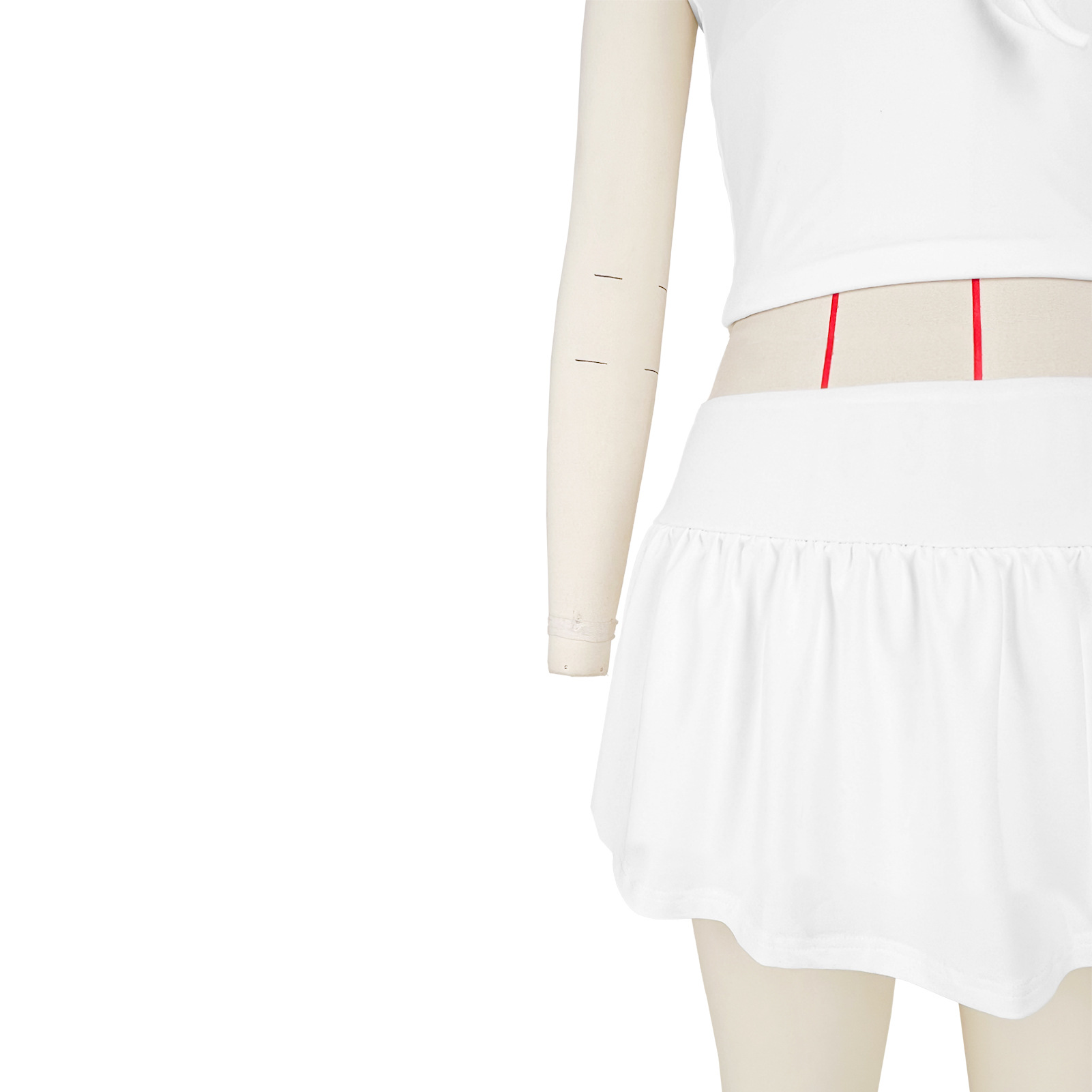 Women Clothing Sexy Tube Top Pleating Double Layer Pantskirt Two Piece Set 12 Women Clothing Sexy Tube Top Pleating Double Layer Pantskirt Two Piece Set