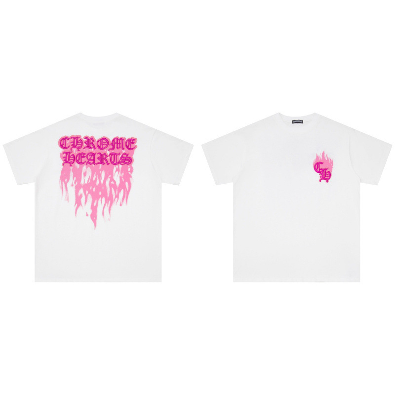 クローバーTシャツのクロスボーダーハイバージョン、ゆったりとしたトレンディなクローバークロスプリント、男女カップル同じスタイルの半袖|undefined