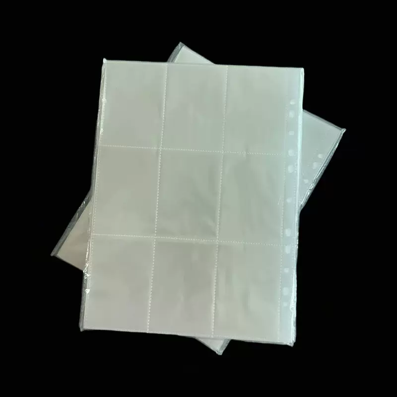 A4双面九宫格pp内页三寸游戏王卡册球星动漫集识字卡名片册通用孔