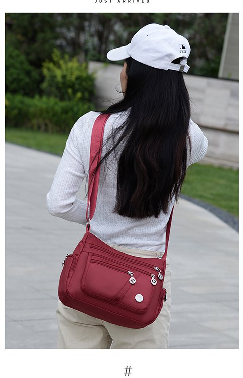 New multi-layered nylon bag, casual single-shoulder crossbody bag, trendy women's crossbody bag, cross-border one-piece delivery worldwide undefined