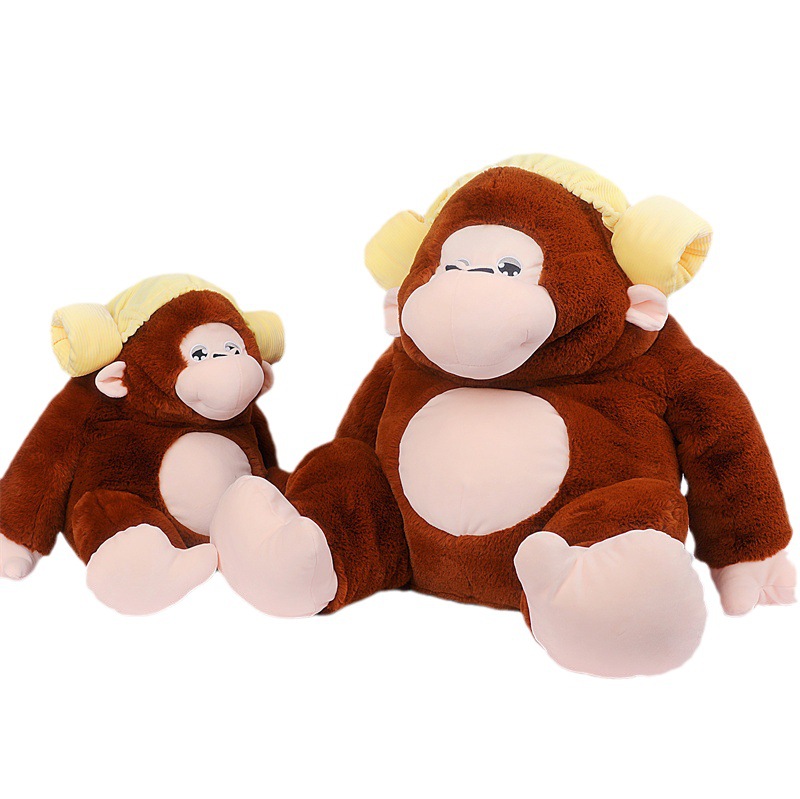(2개) 일본 스타일 귀여운 게으른 고양이 봉제 인형 부드러운 귀여운 목욕 시리즈 작은 원숭이 자이언트 팬더 헝겊 인형 베개