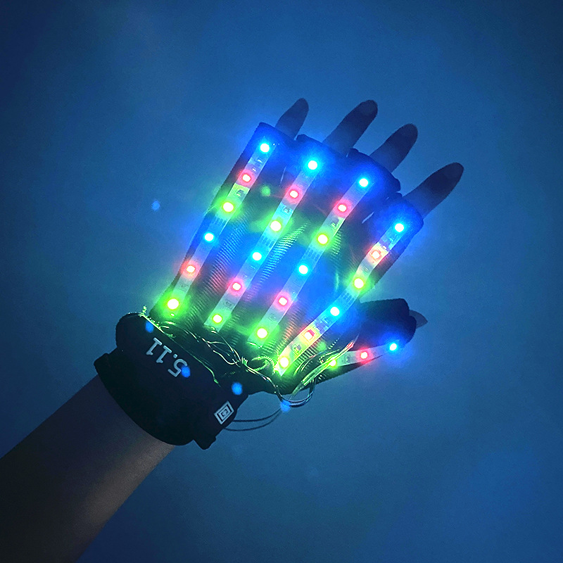 #546 6V四功能-led金刚狼手套(三色款)