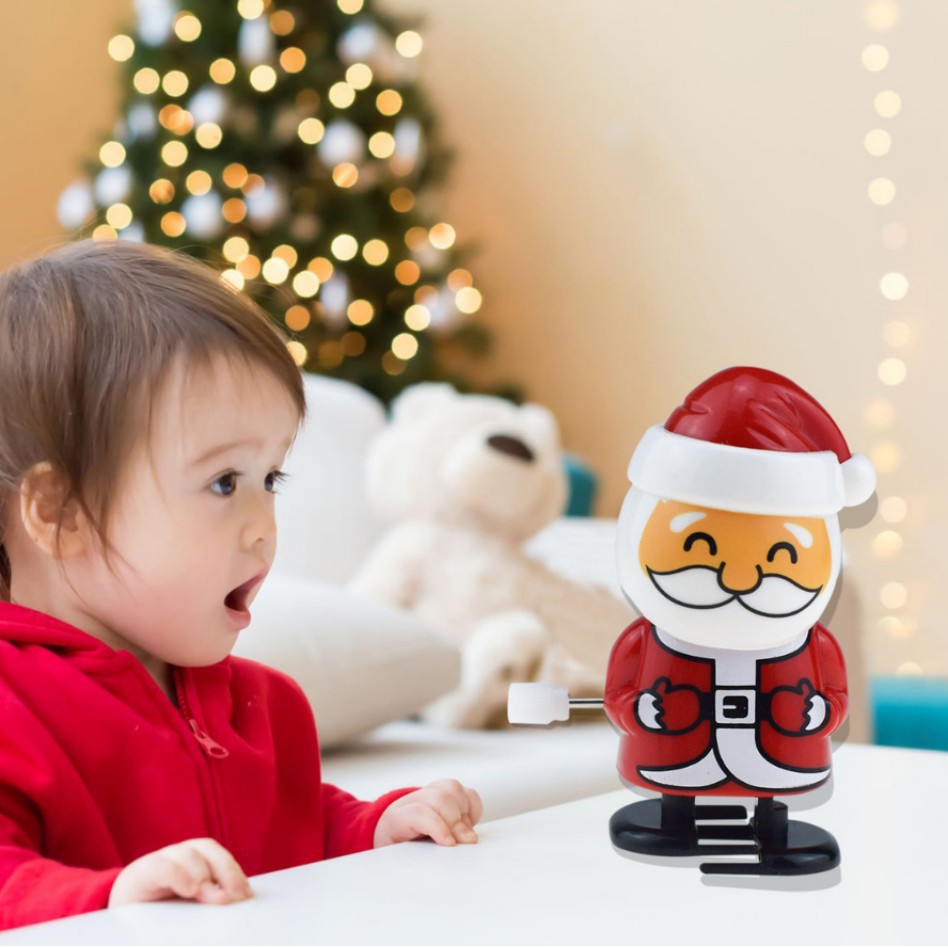 Transfronterizos Mecanizado Papá Noel sacude la cabeza caminando juguetes de muñeco de nieve encadenado alce regalos de Navidad Mecanizado