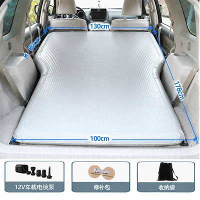 Vehicle-mounted inflatable bed SUV rear seat camping - air-spring-car-bedwireless-battery-pump