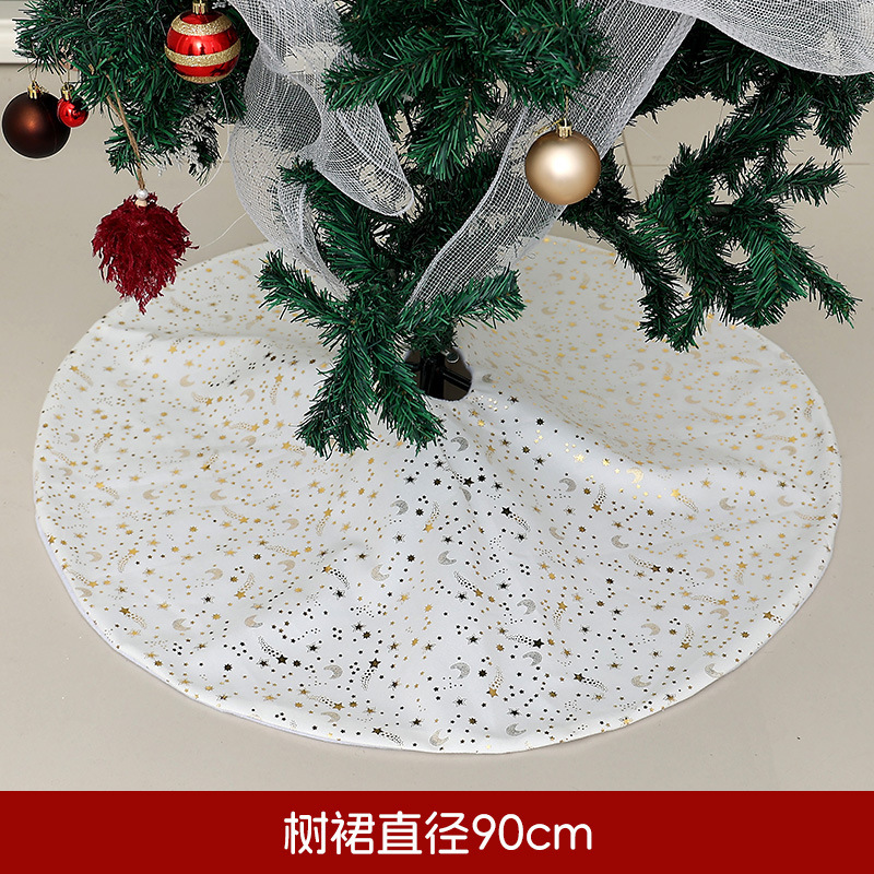 国境を越えたクリスマス装飾用品の雰囲気配置雪花箔押しベルベットの木のスカートの雰囲気配置クリスマスツリーの底|undefined