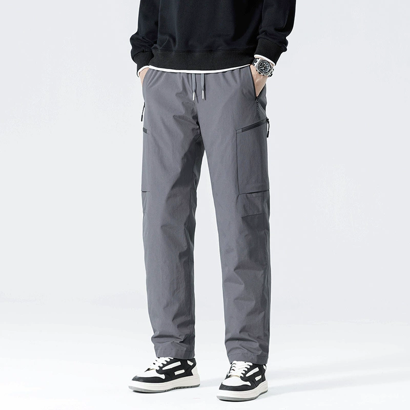 Тенденция дикие штаны пуховые брюки для мужчин 90 утка пух зимой новый теплый прямой дизайн свободные повседневные брюки