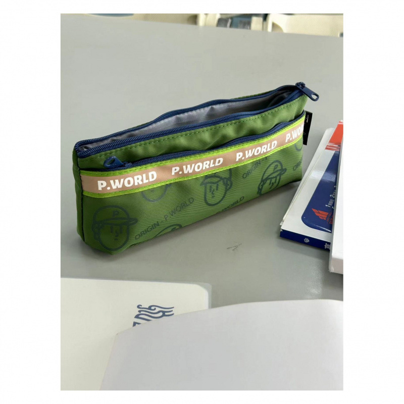 Bolsa de bolígrafo de temporada escolar, bolsa de almacenamiento de papelería multifuncional de gran capacidad, bolsa de dolor de alto valor facial