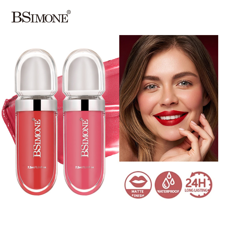 Brillo labial mate antiadherente, aterciopelado, impermeable, de larga duración, resistente a la decoloración, labial líquido, venta al por mayor transfronteriza