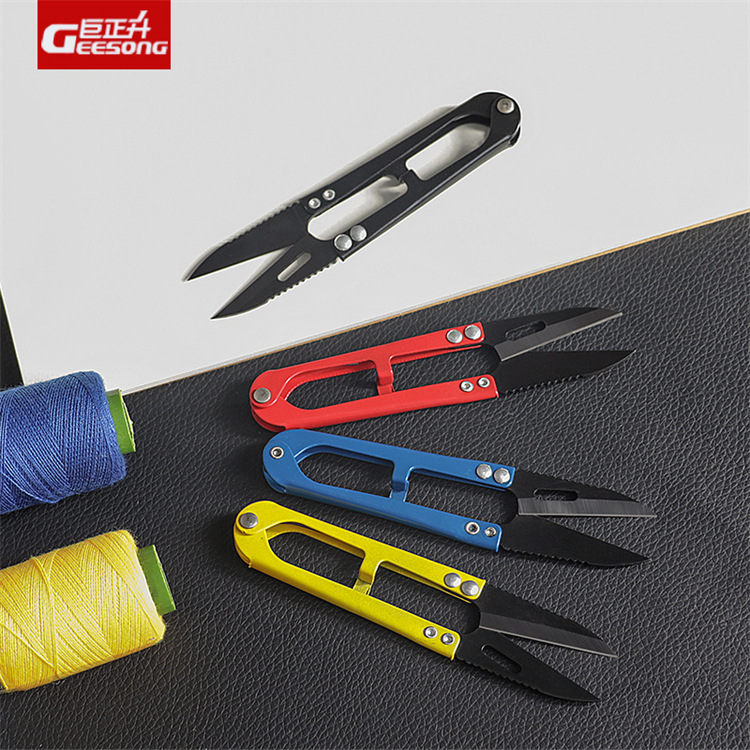 Hair Throwing Shears Home Sewing Shears High Carbon Steel Thread Snip Small Scissors Cross Stitch V-shaped Thread Snip Wholesale