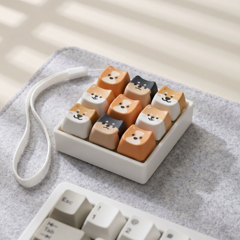 Shiba Inu Cute Puppy Sublimation Keycap 3D Printed Base Stress-Relief Key Small Mechanical Keyboard Detachable Keycap Shiba Inu Cute Puppy Sublimation Keycap 3D Printed Base Stress-Relief Key Small Mechanical Keyboard Detachable Keycap