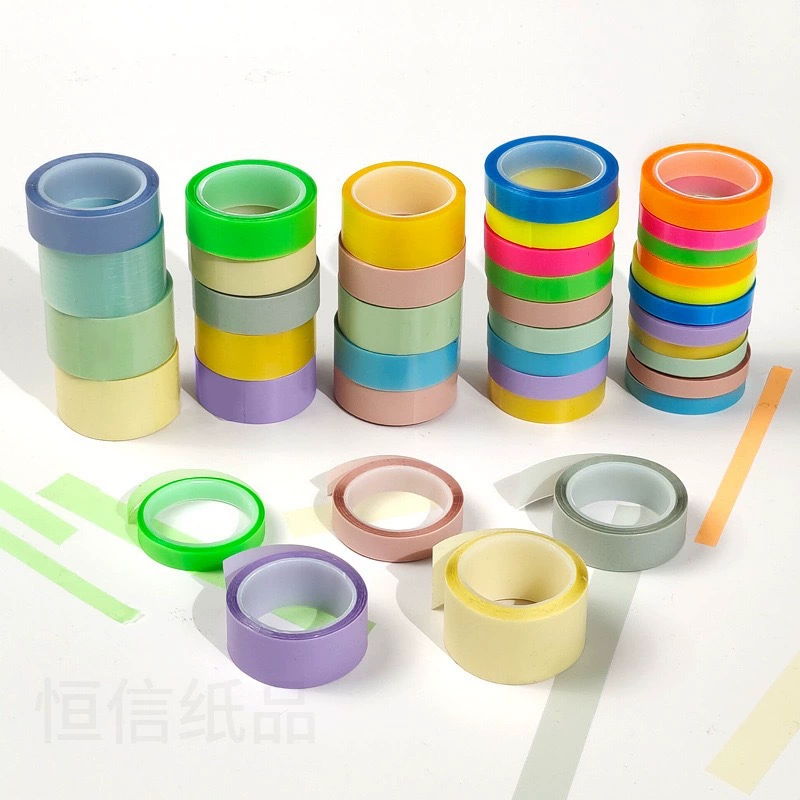 Декоративные рулоны ленты Washi, прозрачная водостойкая пастельная макаронная палитра, 6–20 мм × 5 м, набор 5 цветов