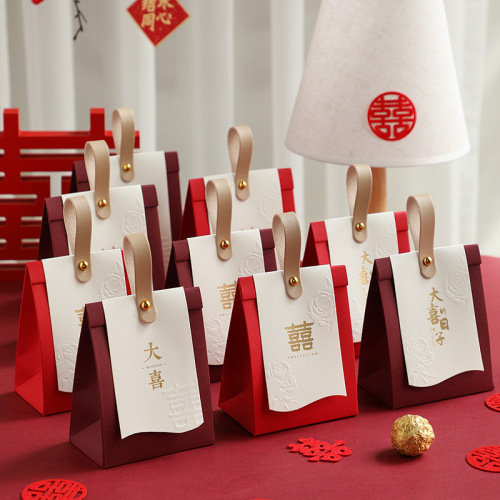 2024 New Wedding Candy Box Internet Celebrity Wedding Special Bag High-end Souvenir Engagement Wedding Box Empty Box