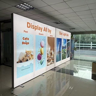 出口定制款SEG大型展示折叠灯箱，卡布灯箱